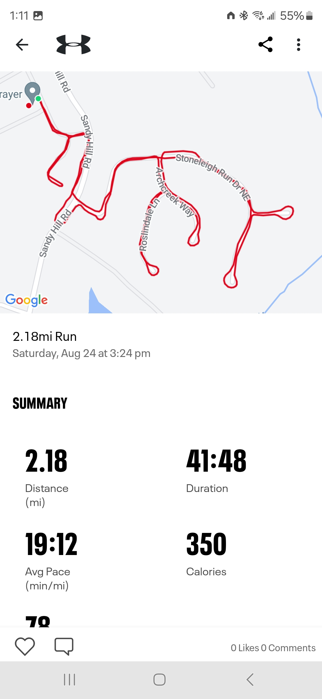 Anthony R Locke Aug 19 25 Win by a Mile MapMyFitness Route 04