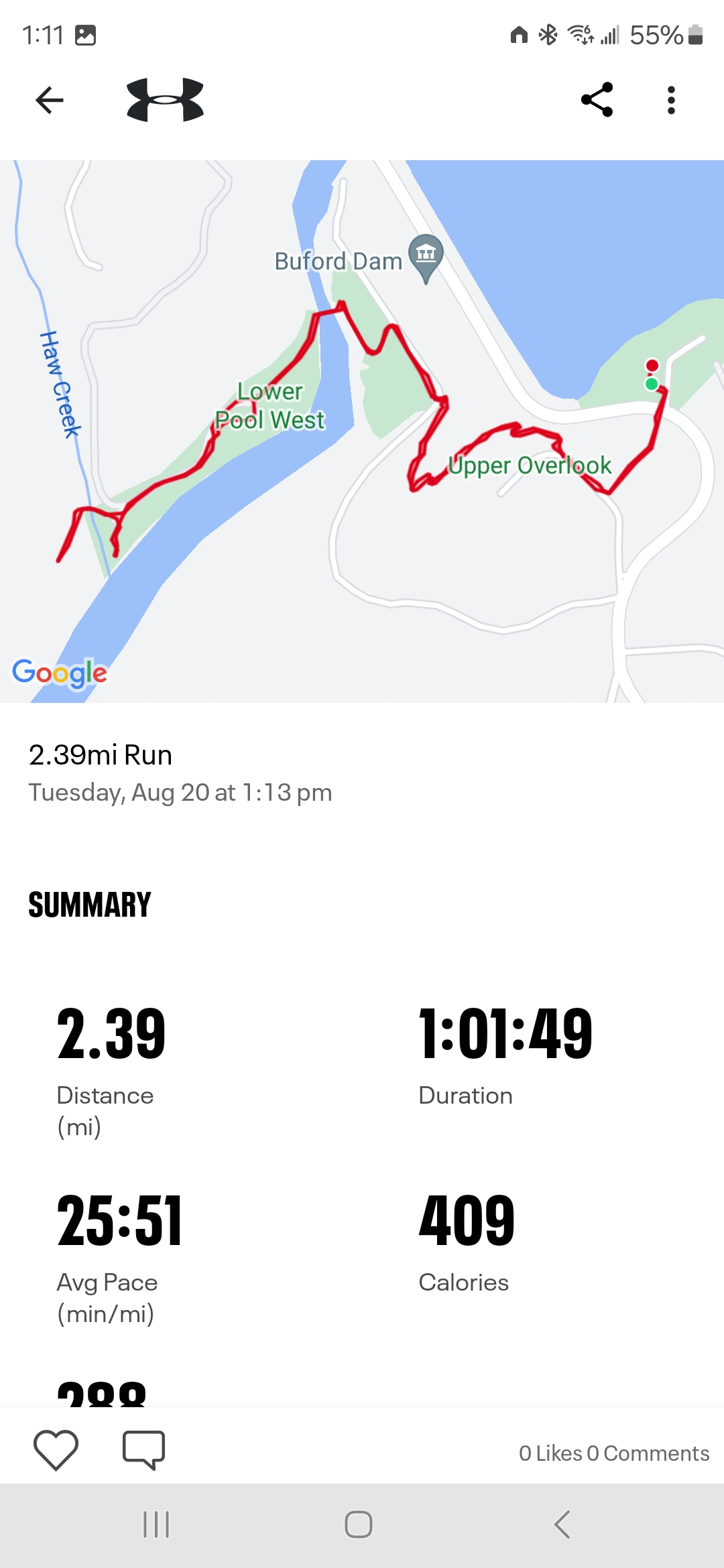 Anthony R Locke Aug 19 25 Win by a Mile MapMyFitness Route 09