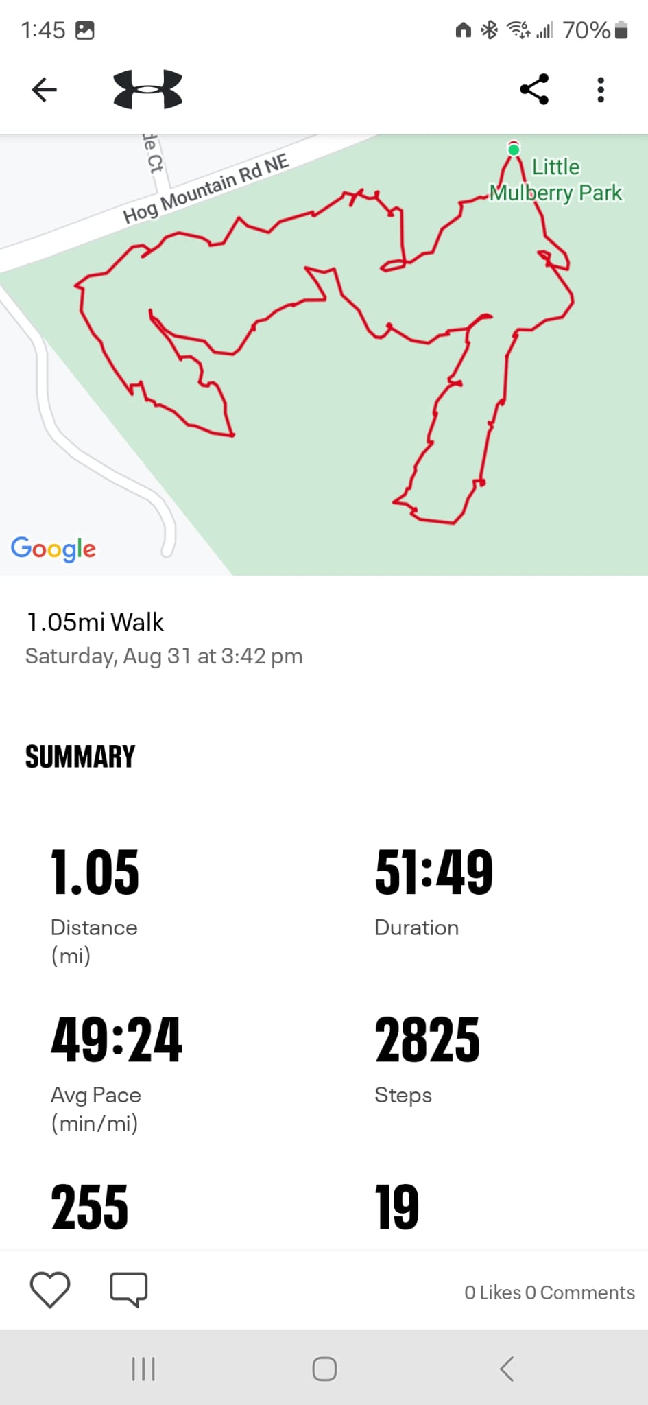 Aug 31 2024 Frisbee Golf with family Anthony R Locke Win by a Mile